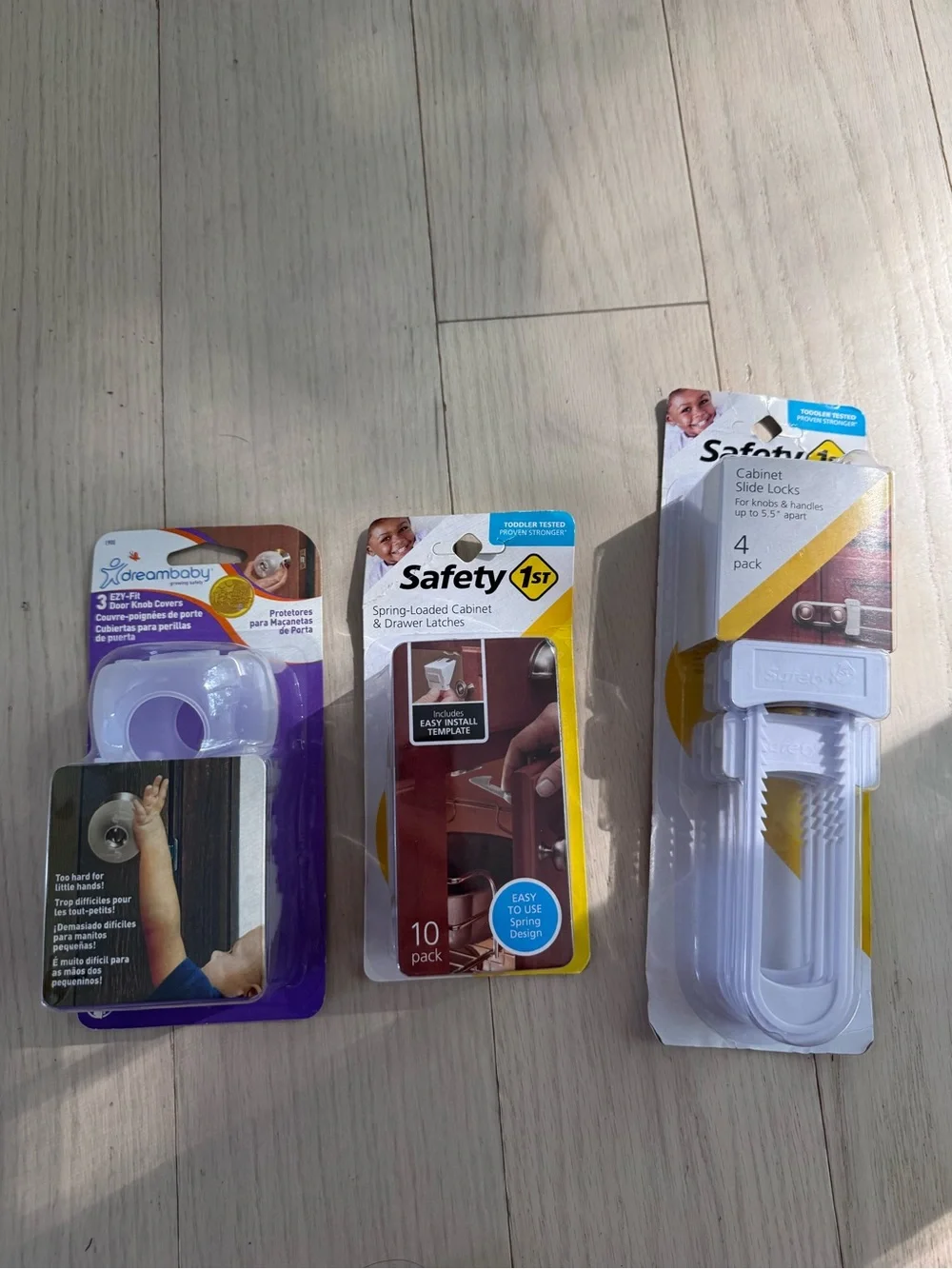 White Cabinet & Drawer Safety Locks Bundle